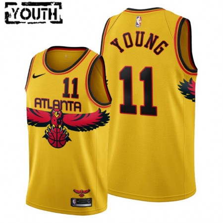 NBA Børn Trøje Atlanta Hawks Trae Young 11 Nike 2021-22 City Edition Throwback 90s Swingman NBA Børn Trøje Atlanta Hawks Trae Young 11 Nike 2021-22 City Edition Throwback 90s Swingman